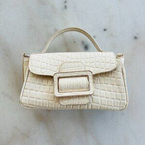 Zara Mock Croc Top Handle Mini Purse